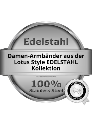 LOTUS style Damen Armband Edelstahl ca. 21cm Ankerkette Lotus Style Bliss