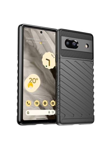 COFI 1453 Thunder Case kompatibel mit Google Pixel 7a Silikonschwarz in Schwarz
