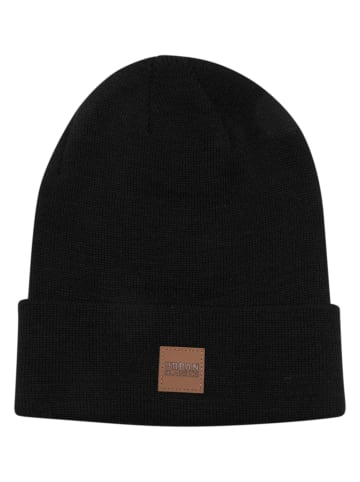 Urban Classics Urban Classics Unisex Synthetic Leatherpatch Long Beanie in black