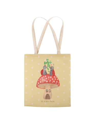 Mr. & Mrs. Panda Beutel Marienkäfer Fliegenpilz ohne Spruch in Gelb Pastell