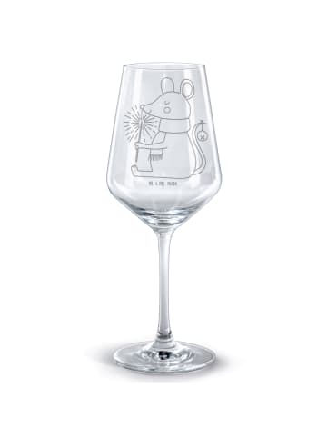 Mr. & Mrs. Panda Trinkglas Maus Weihnachten ohne Spruch in Transparent
