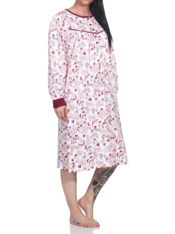 NORMANN Nachthemd langarm Kuschel interlock - 76118 in creme