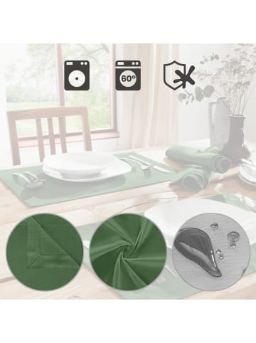 Erwin Müller Tischset 2er-Pack Madrid in dunkelgrün