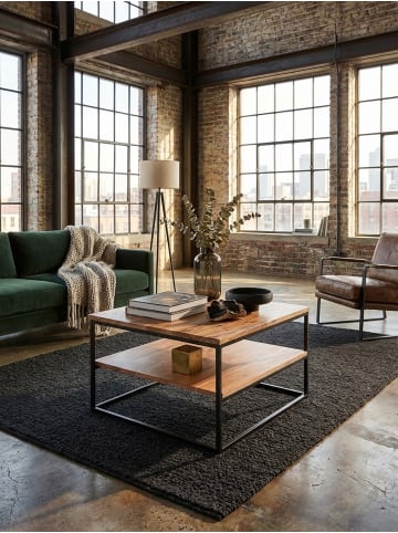 KADIMA DESIGN Couchtisch | Akazie/Metall, 60x60x41cm, Stauraum