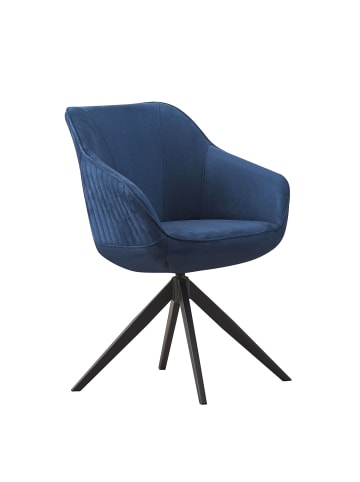 B&D Home Drehstuhl KATJA in Blau - (B)58 x (H)81 x (T)60,5 cm