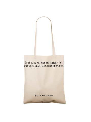 Mr. & Mrs. Panda Tasche Spruch Großeltern Süßigkeiten mit Spruch in Creme