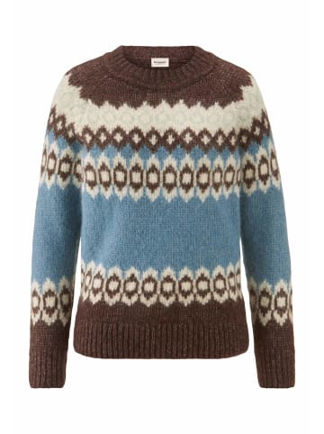 Hessnatur Hessnatur Stick Pullover Relaxed aus Alpaka und Bio-Baumwolle in kristallblau