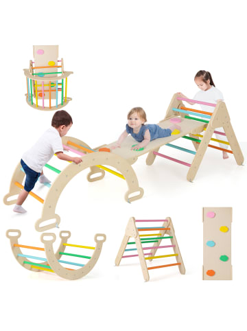 COSTWAY 4 in 1 Kletterdreieck ab 1 Jahre in Bunt