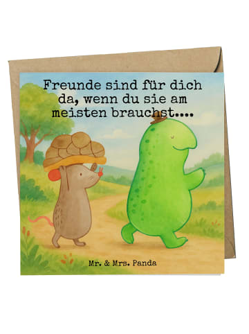 Mr. & Mrs. Panda Deluxe Karte Schildkröte Maus Design mit Spruch in Weiß
