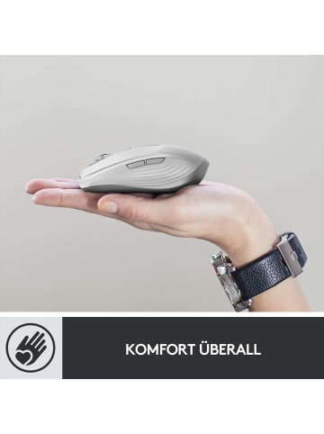 Logitech MX Anywhere 3 kompakte Maus Kabellos ergonomisch USB-C Bluetooth Grafit