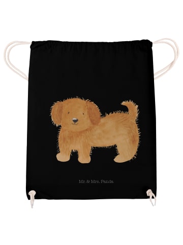 Mr. & Mrs. Panda Turnbeutel Hund Flauschig ohne Spruch in Schwarz