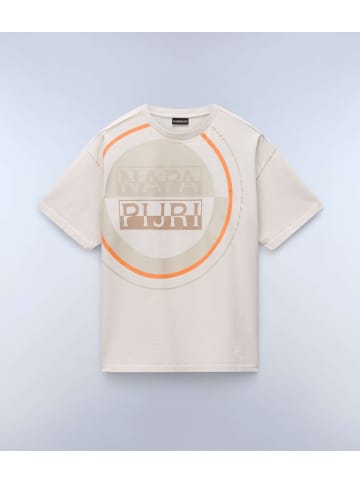 Napapijri T-Shirt "S-Tusco Ss" in Beige