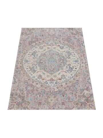 KADIMA DESIGN Outdoor Teppich Orientalisch Vintage Balkon, Terrasse in Pink