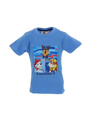 Paw Patrol Paw Patrol Kinder T-Shirt mit Aufdruck aus Baumwolle kurzarm in Hellblau