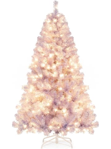 COSTWAY 180 cm Künstlicher Weihnachtsbaum mit Beleuchtung in Bunt