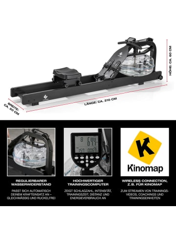 FitEngine FitEngine Wasser-Rudergerät Smart | schwarz