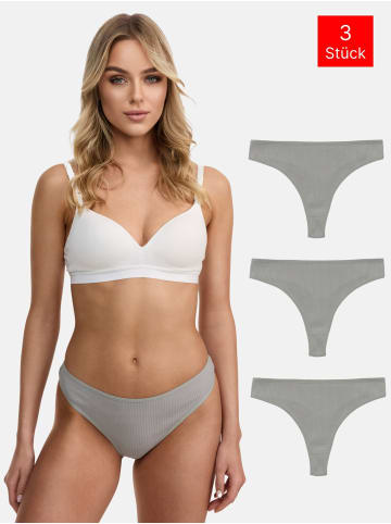 Tazzio 3er-Set: String "F933" in Anthrazit
