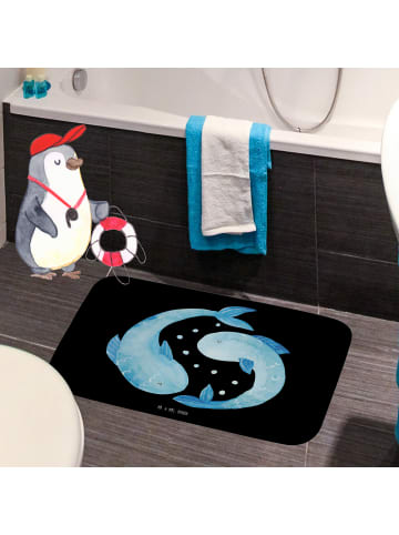 Mr. & Mrs. Panda badezimmermatte Sternzeichen Fische ohne Spruch in Schwarz