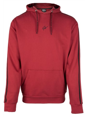 Gorilla Wear Hoodie in Übergröße - Banks - Burgunderrot/Schwarz