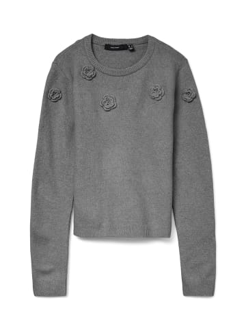 Vero Moda Strickpullover in Medium Grey Melange