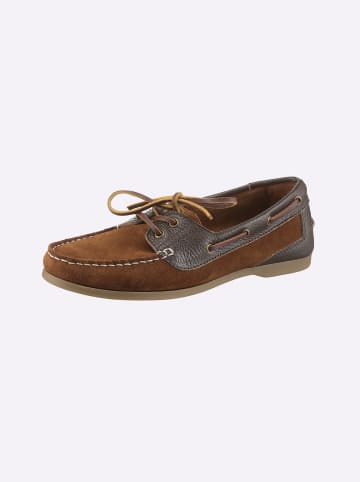Heine Slipper in cognac-dunkelbraun