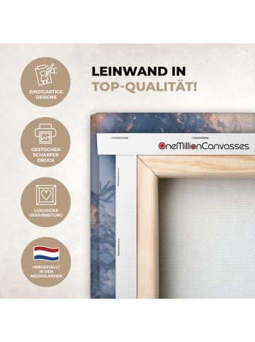 OnlyWow Leinwand Bilder Dunkelrot