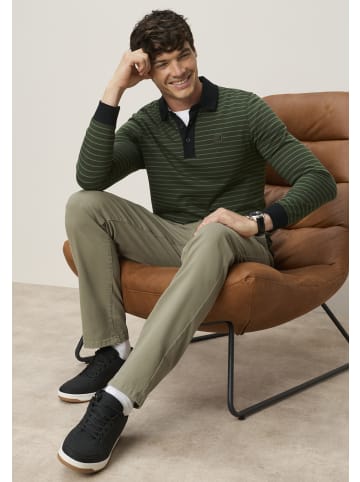 Man's World Poloshirt in dunkelgrün gestreift
