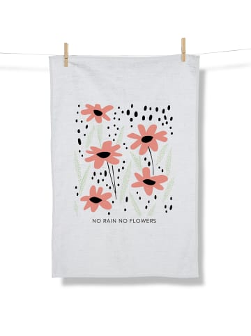 GreenBomb Tea Towel No Rain in Weiß