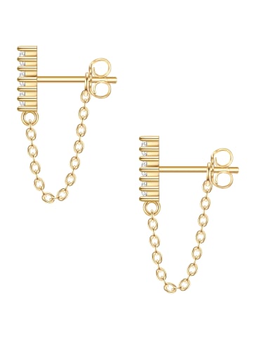 Glanzstücke München Ohrringe aus Sterling Silber mit Zirkonia in gelbgold