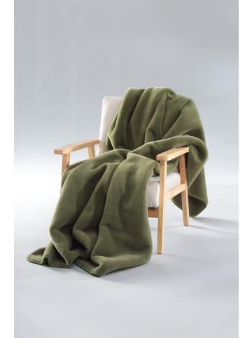 biederlack Wohndecke Wool Feel in mossy