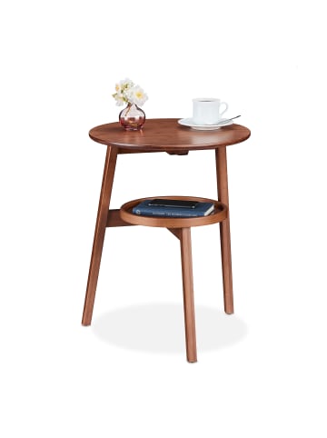 relaxdays Beistelltisch in Braun - (B)47 x (H)60 x (T)40 cm