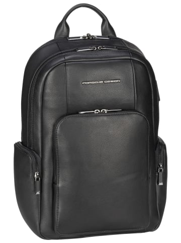 Rucksack Roadster Leather M1 in Black