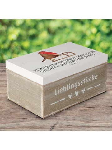 Mr. & Mrs. Panda Box Rotkehlchen Schlitten mit Spruch in Weiß