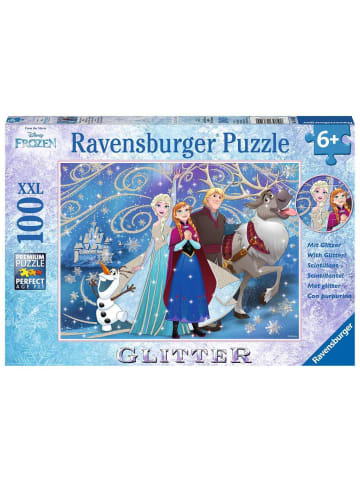 Ravensburger Puzzle 100 Teile Kinderpuzzle 100 XXL Teile - Disney Die Eiskönigin - Glitzernder Schnee Ab 6 Jahre in bunt