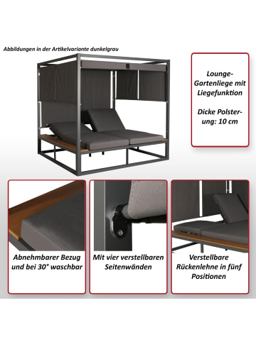 MCW Aluminium Lounge-Gartenliege M63, Hellgrau