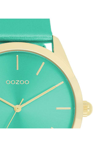 Oozoo Analog-Armbanduhr Oozoo Timepieces aquagrün groß (ca. 40mm)