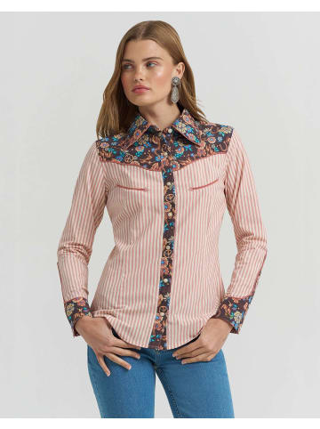 Wrangler Langarmhemd Prarie Print in Pink