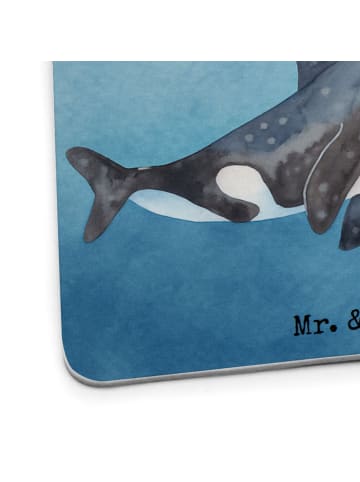 Mr. & Mrs. Panda Tischuntersetzer Orca Design mit Spruch in Weiß