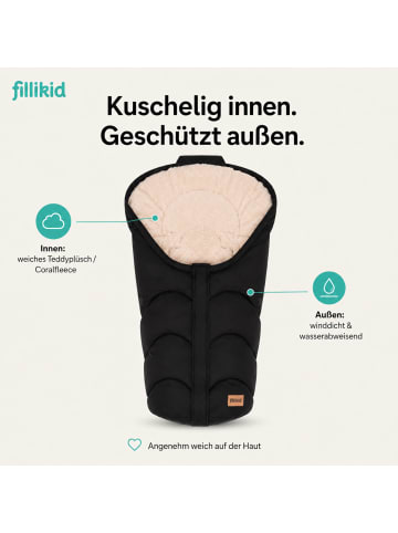 fillikid Winterfußsack Torre Exklusiv in Schwarz