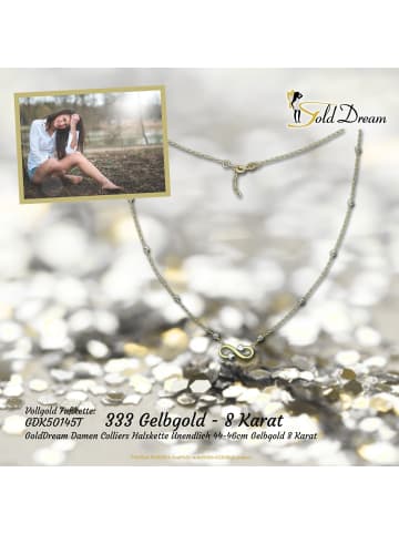 GoldDream 333 Gelbgold Damen GoldDream Halsketten Unendlich Kette ca. 44cm bis 46cm