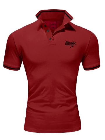 REPUBLIX Poloshirt GABRIEL in Bordeaux/Schwarz