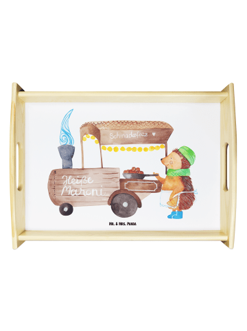 Mr. & Mrs. Panda Tablett Igel Maronen ohne Spruch in Weiß