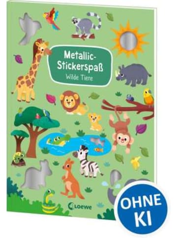 Loewe Verlag Buch - Metallic-Stickerspaß - Wilde Tiere