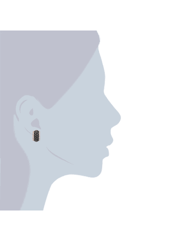 Lulu & Jane Ohrstecker Metall-Legierung verziert mit Kristallen von Swarovski® in roségold