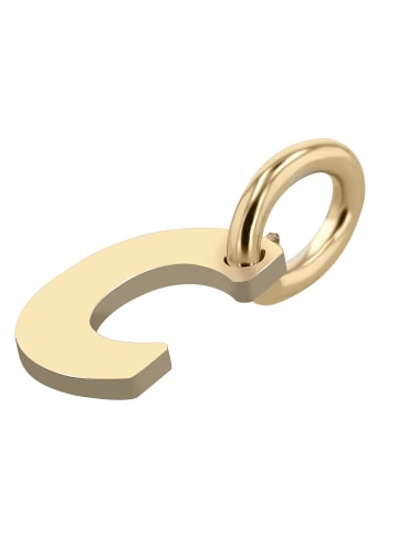 Adeliás Unisex Anhänger – Buchstabe N Buchstabenanhänger aus 375 Gold in gold