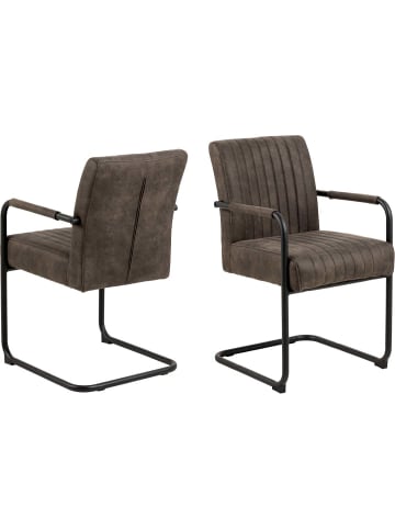 ebuy24 Esszimmerstuhl Adele Grau 2er Set