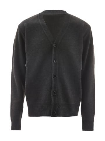 mozzaar Cardigan in Dunkelgrau Melange