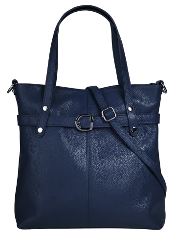Cluty Shopper echt Leder in blau