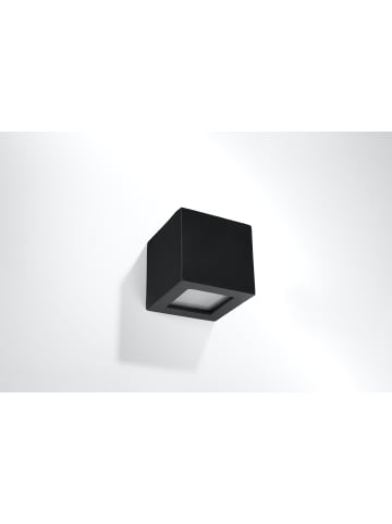 Nice Lamps Wandleuchte Keramik LEO in Schwarz Licht auf und ab moderne loft E27 NICE LAMPS