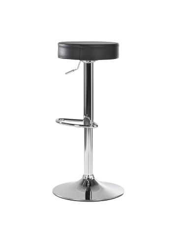 home24 Barhocker Vincent in Schwarz / Chrom